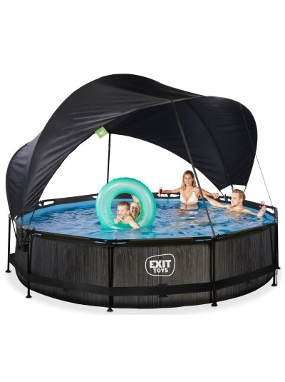 Басейн з навісом від сонця EXIT "Чорне дерево" 360 х 76 см